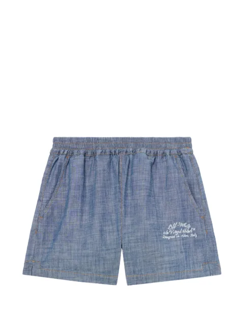 Off-White shorts de mezclilla de tejido cambray