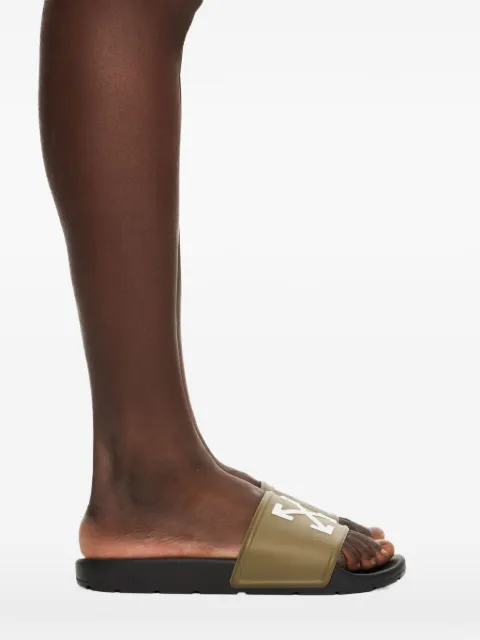 Off-White logo-detail slides