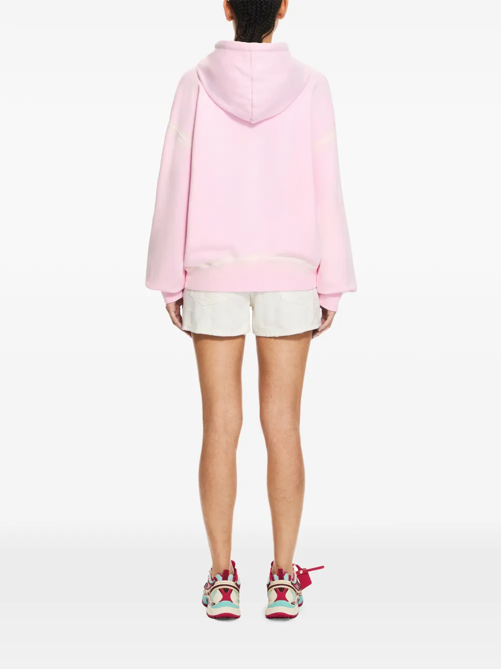 Off-White Denim shorts met ster-jacquard Wit