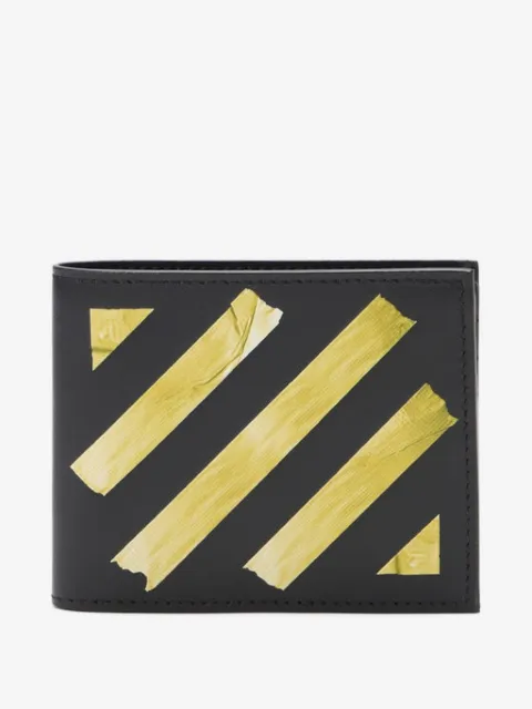 Off-White diagonal-tape bi-fold wallet