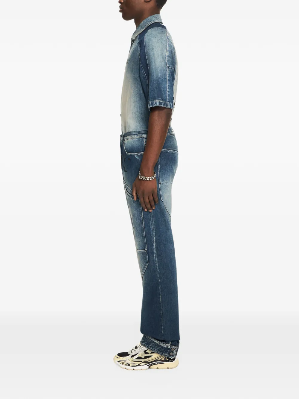 Off-White Jeans met kersenprint Blauw