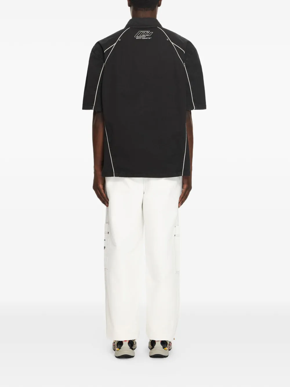  Off-white Owr Piped Short-sleeve Shirt - Black 