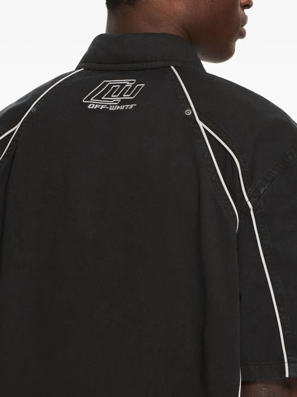 Off-White Owr overhemd met korte mouwen Zwart