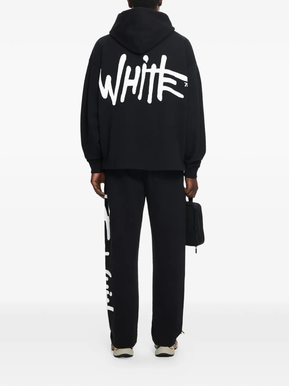 Off-White Spray Logo Loose Hoodie | Black | FARFETCH