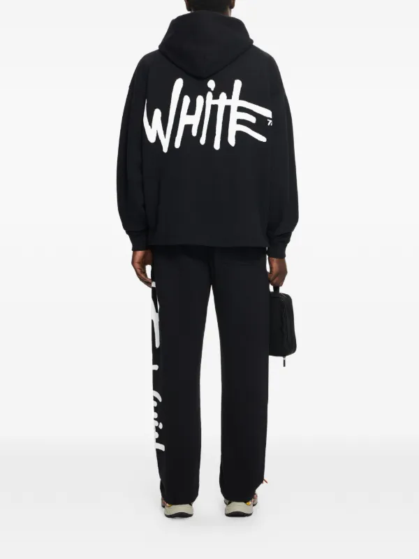 Off-White Spray Logo Loose Hoodie | Black | FARFETCH