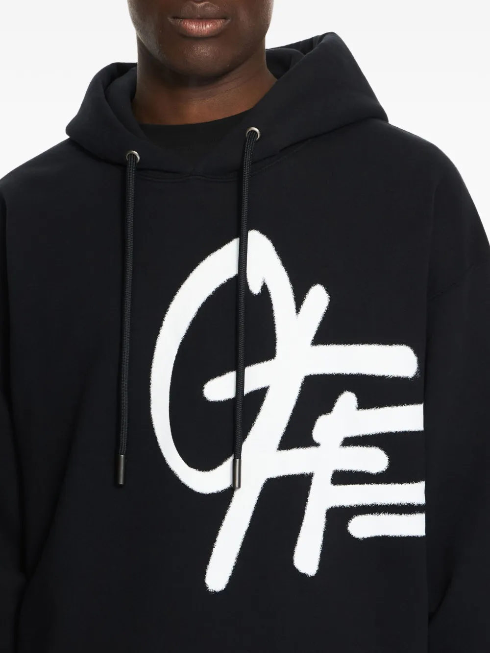 Off-White Spray ロゴ パーカー | ブラック | FARFETCH JP