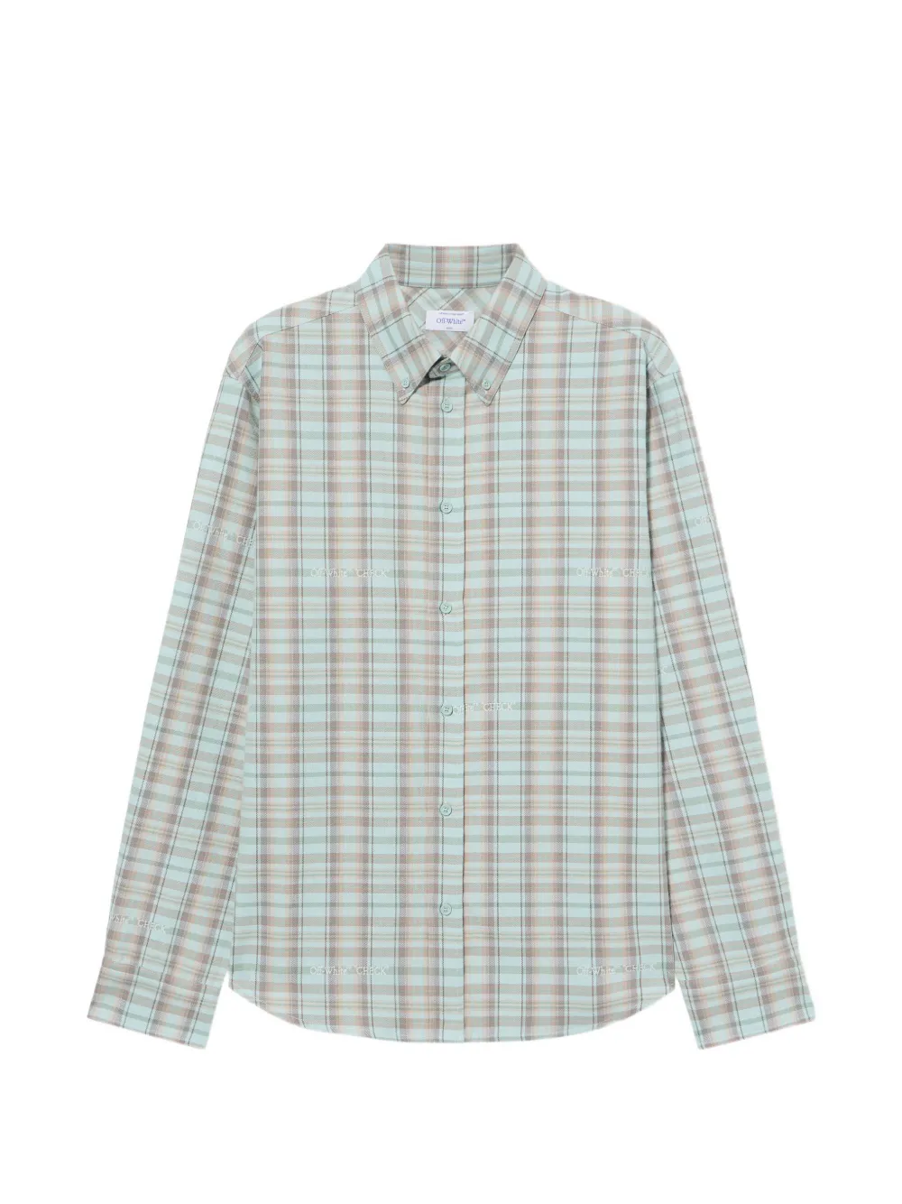 Off-White Camicia Marker Check a quadri - Verde