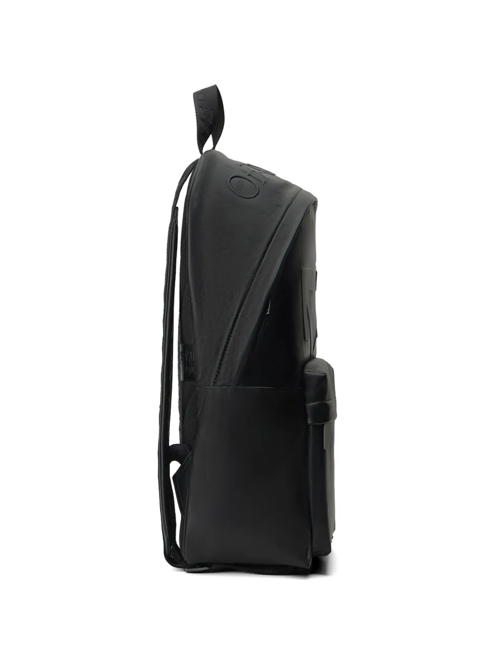 Off-white Heritage Leather Backpack In Black