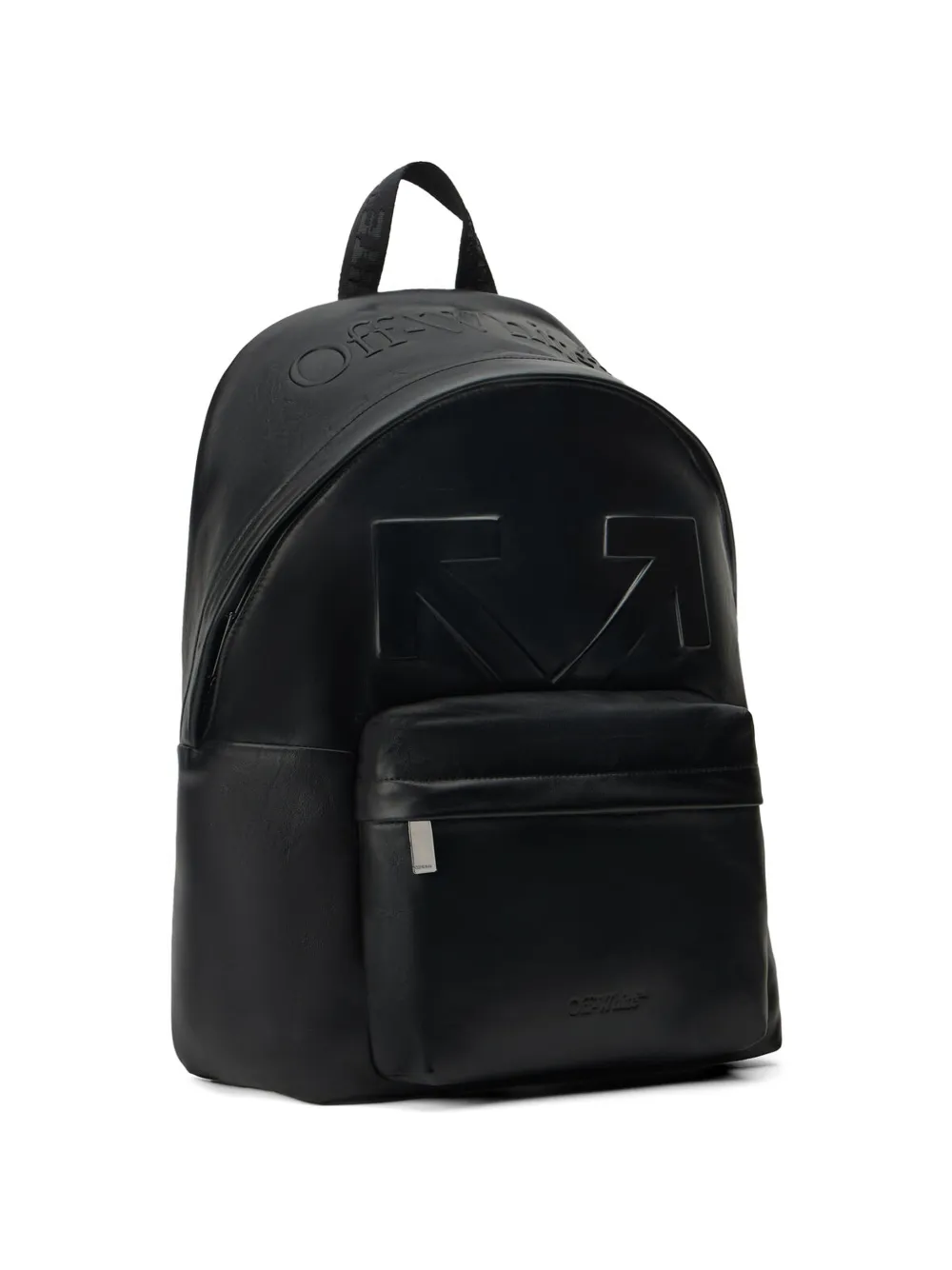 Off-white Heritage Leather Backpack In Black
