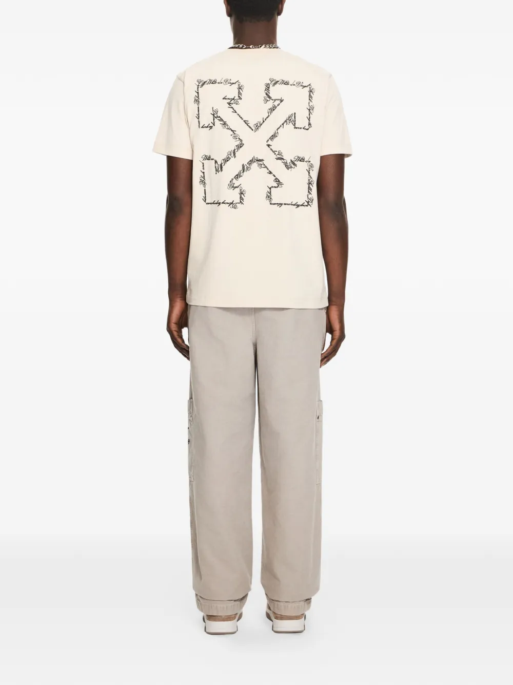 Off-White Script Arrow T-shirt Beige