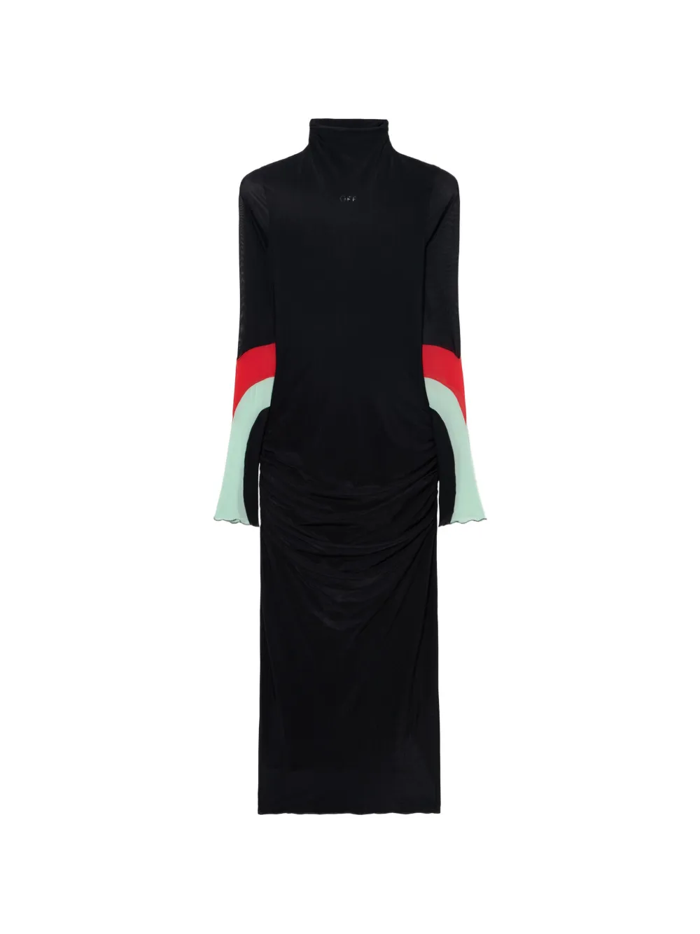 Off-White high-neck insert dress - Black
