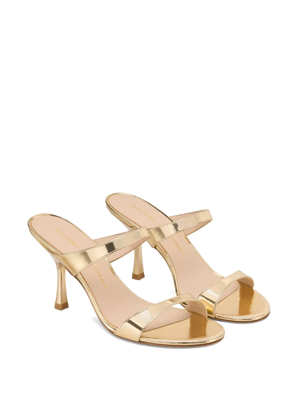 Stuart Weitzman Nudist two-strap sandals Goud