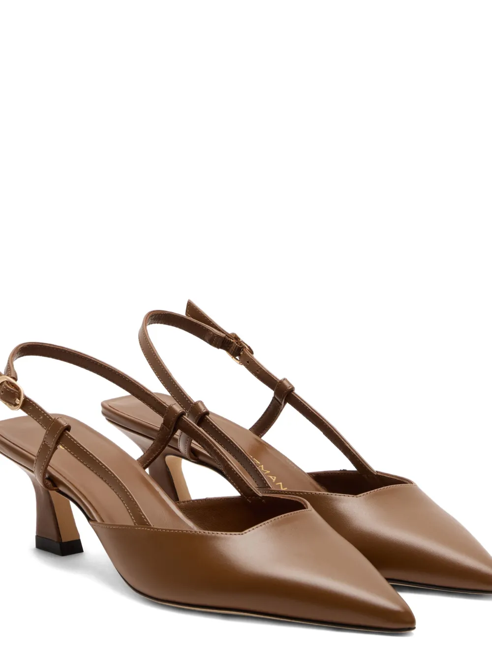 Stuart Weitzman cutout pointed pump Bruin