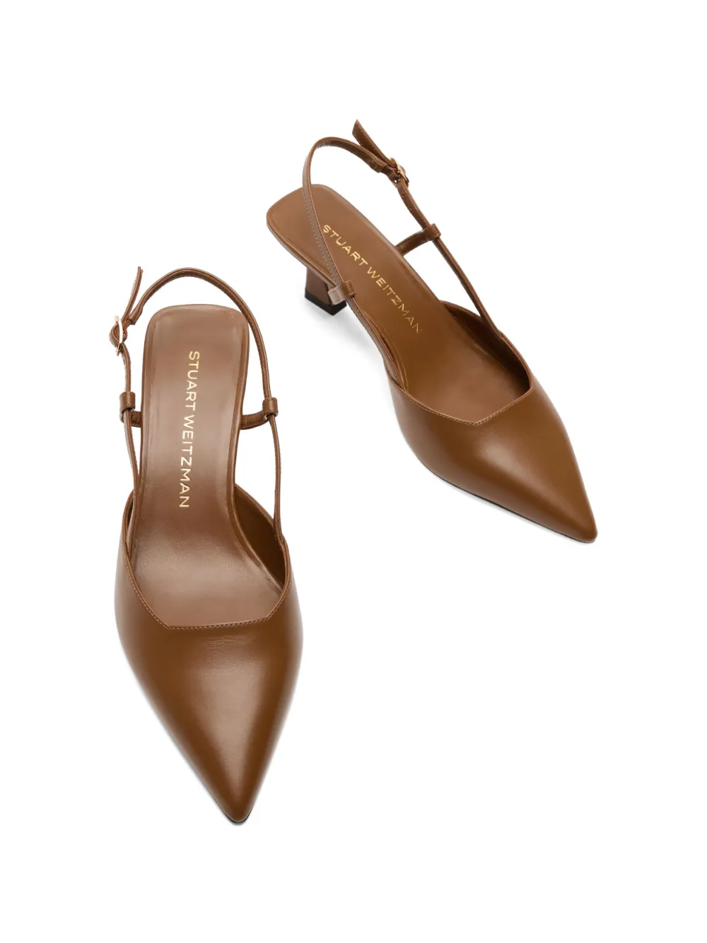 Stuart Weitzman cutout pointed pump Bruin