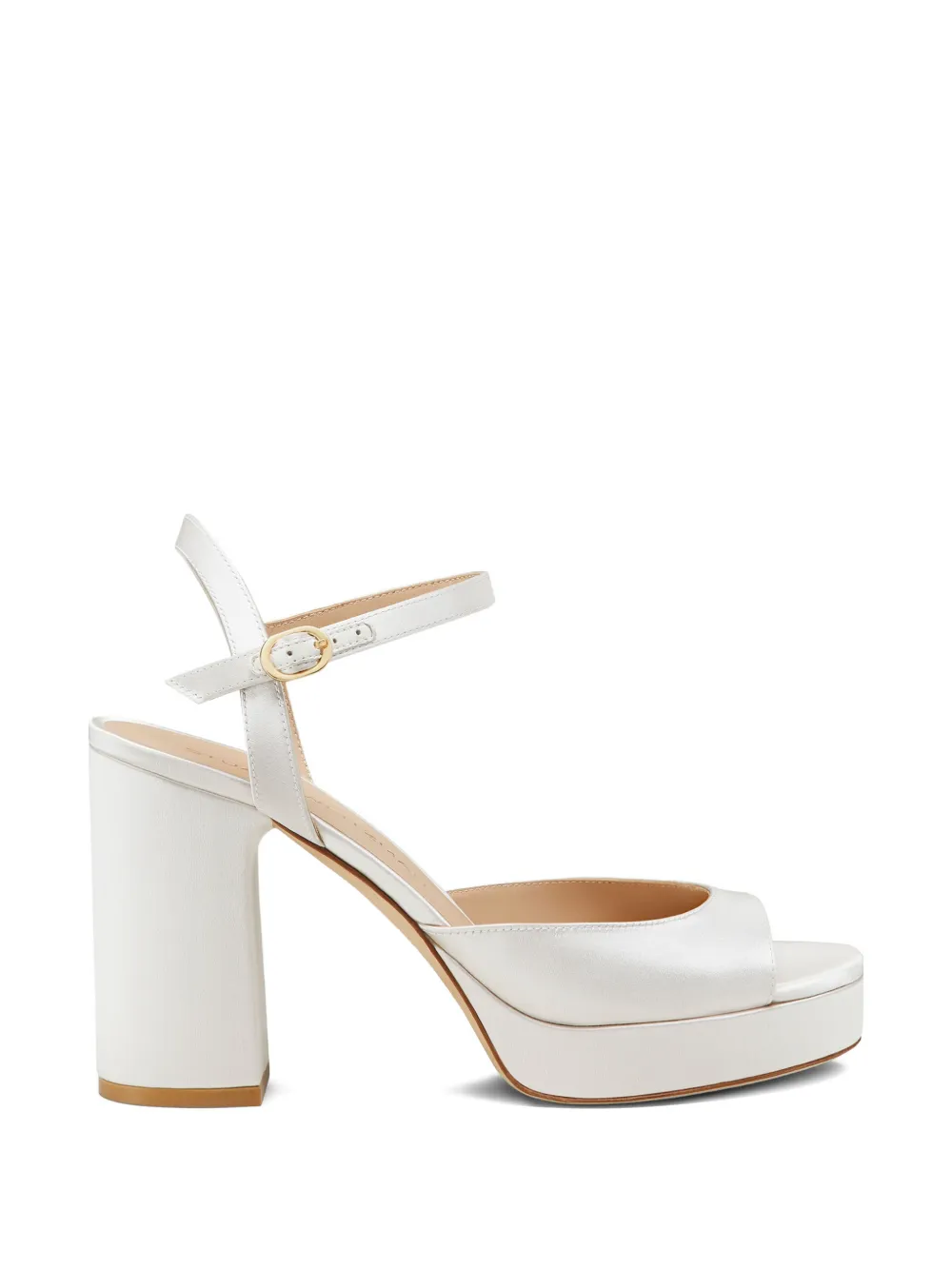 Stuart Weitzman Dayna II arched vamp platform sandals Wit