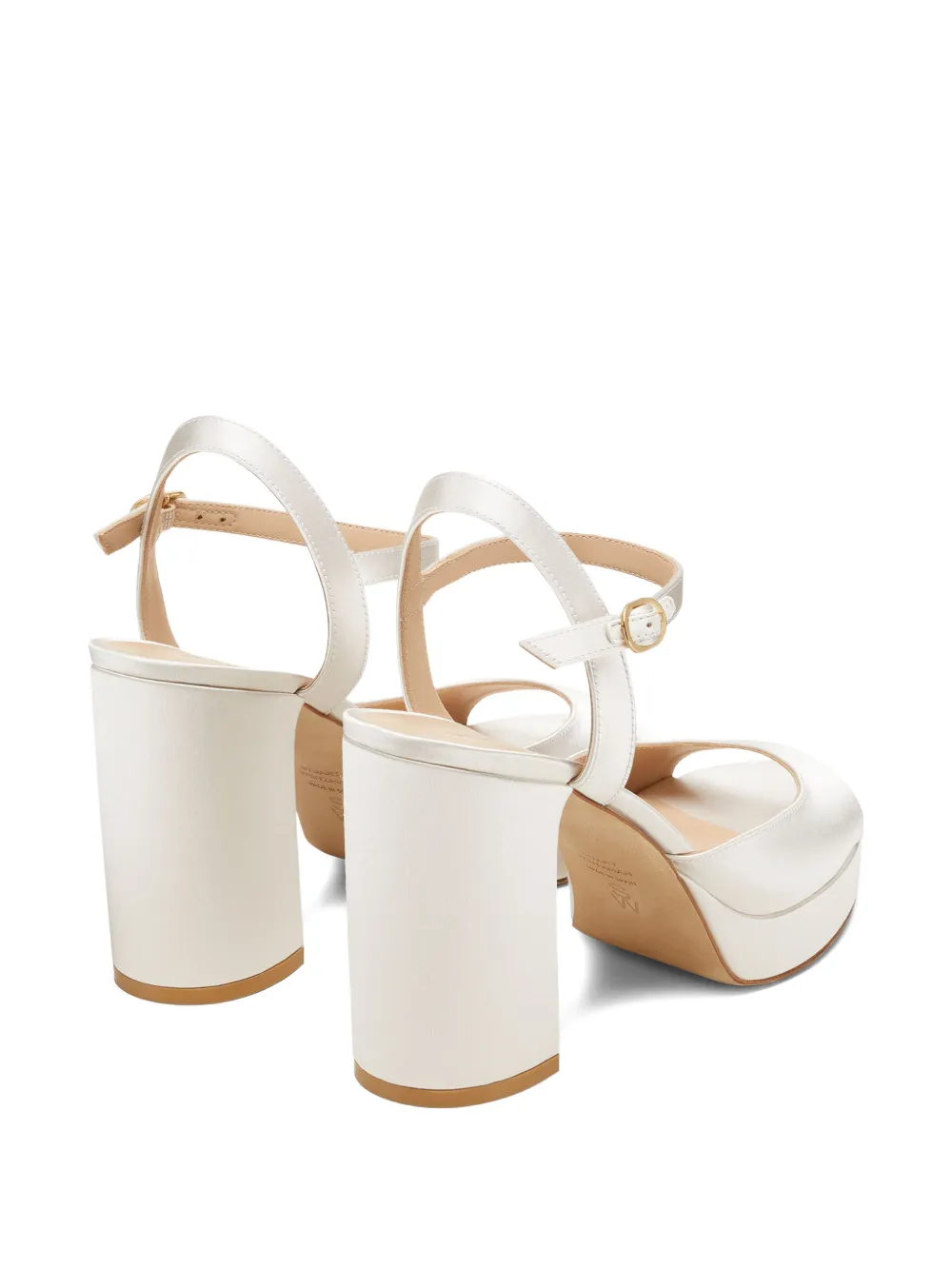 Stuart Weitzman Dayna II arched vamp platform sandals Wit