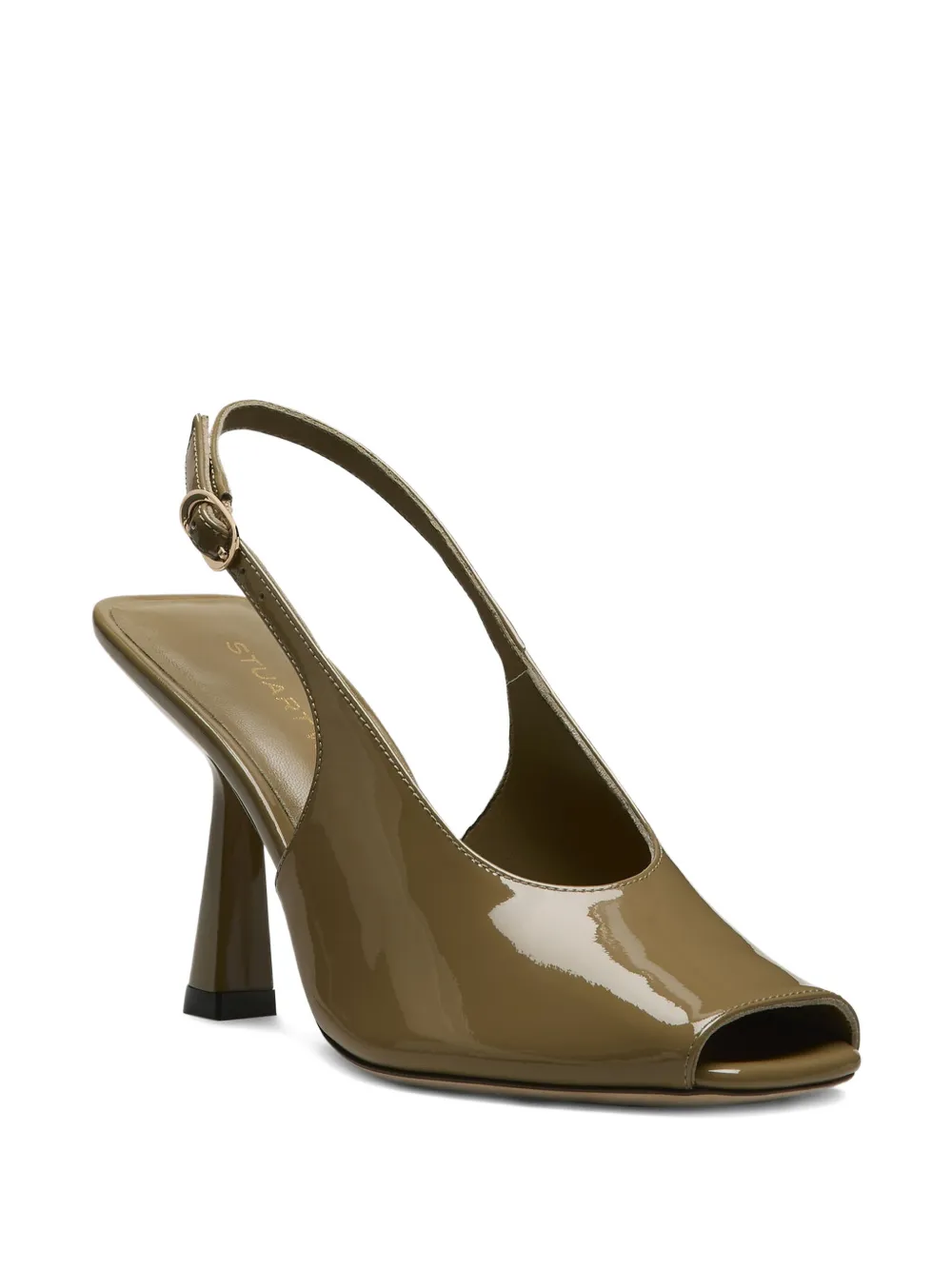 Stuart Weitzman Val slingback pumps met open neus Groen