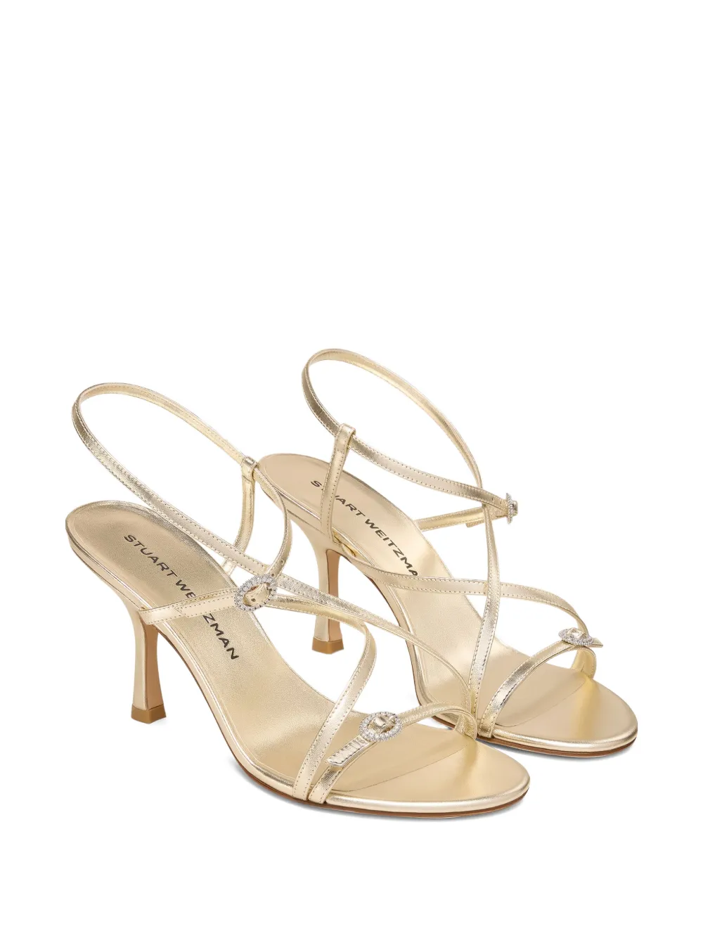 Stuart Weitzman Kensington Strappy sandalen verfraaid met kristallen Goud