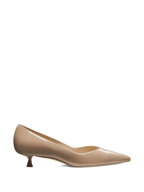 Stuart Weitzman Eva v-cut pointed heeled pumps