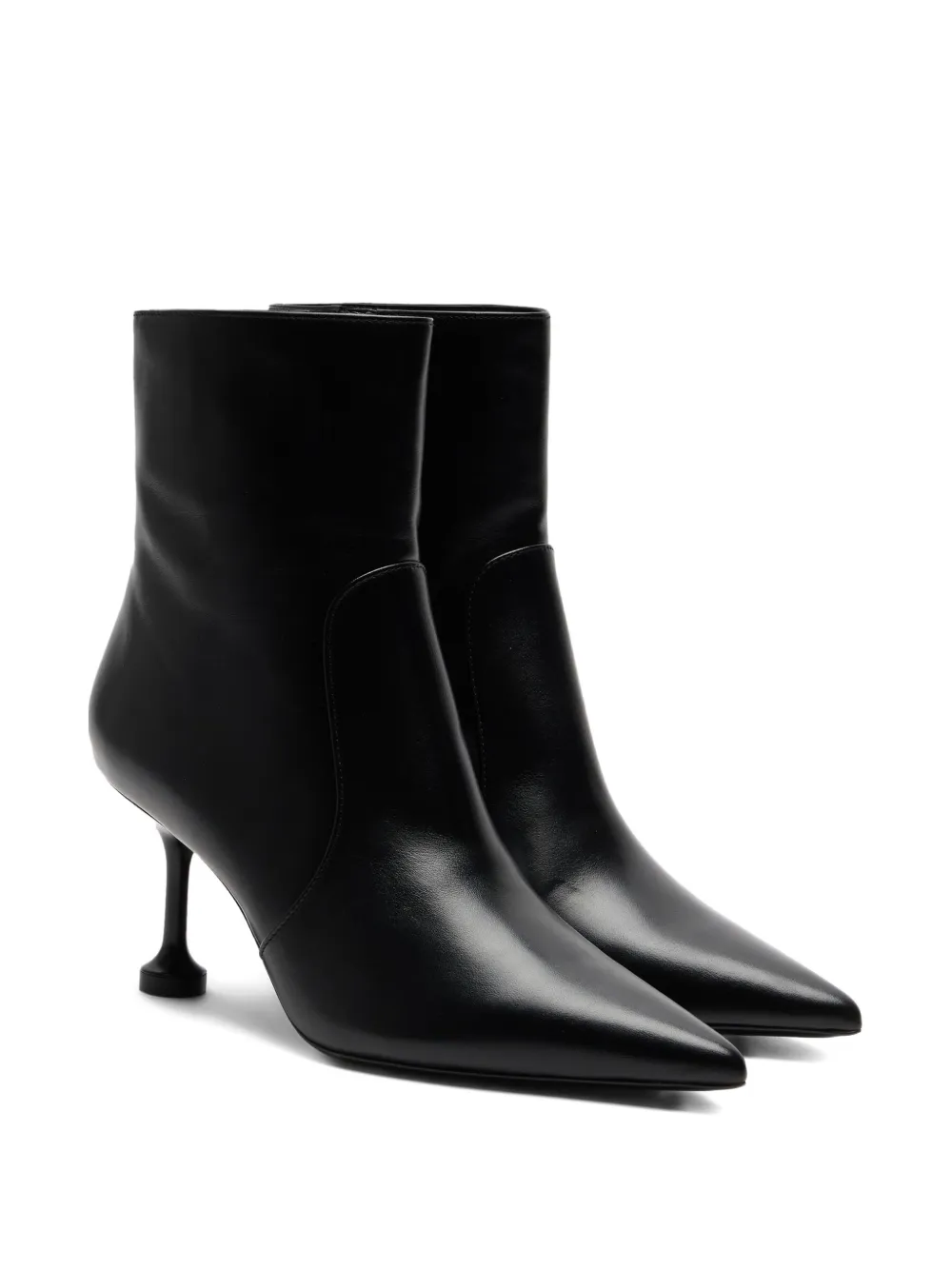 Stuart Weitzman Stuartini pointed zip ankle boots Zwart