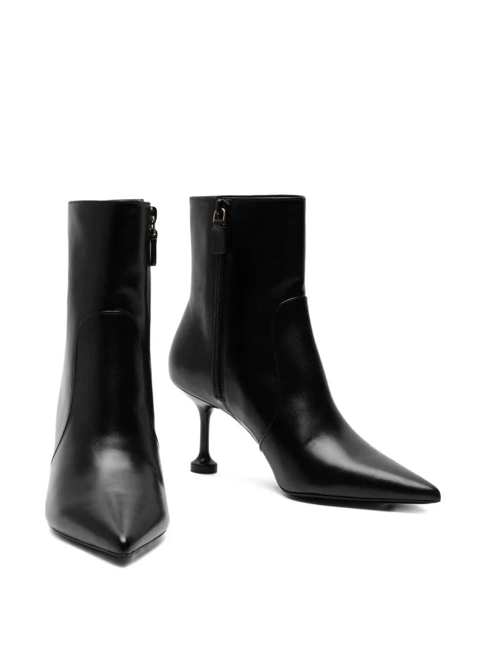 Stuart Weitzman Stuartini pointed zip ankle boots Zwart
