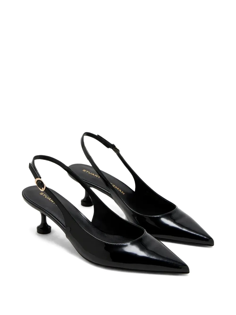 Stuart Weitzman Eva pointed slingback pumps Zwart