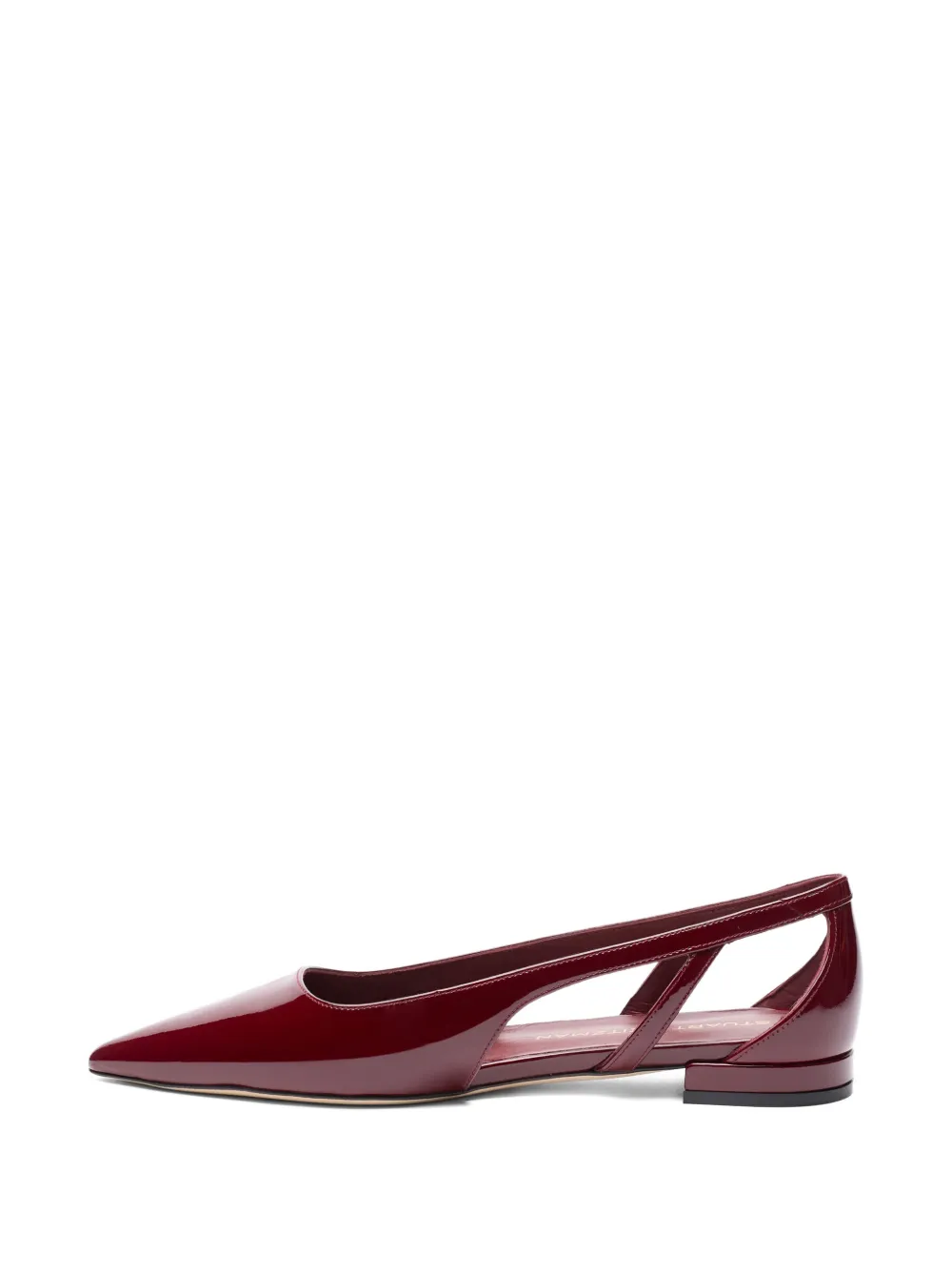 Stuart Weitzman cut-out ballet flats Rood