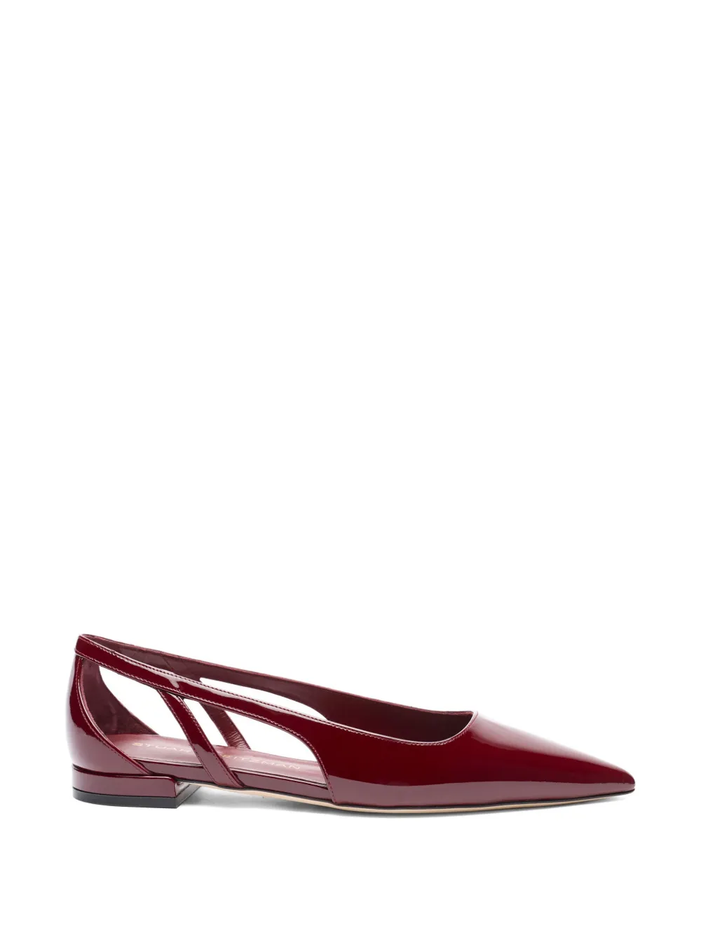 Stuart Weitzman cut-out ballet flats Rood