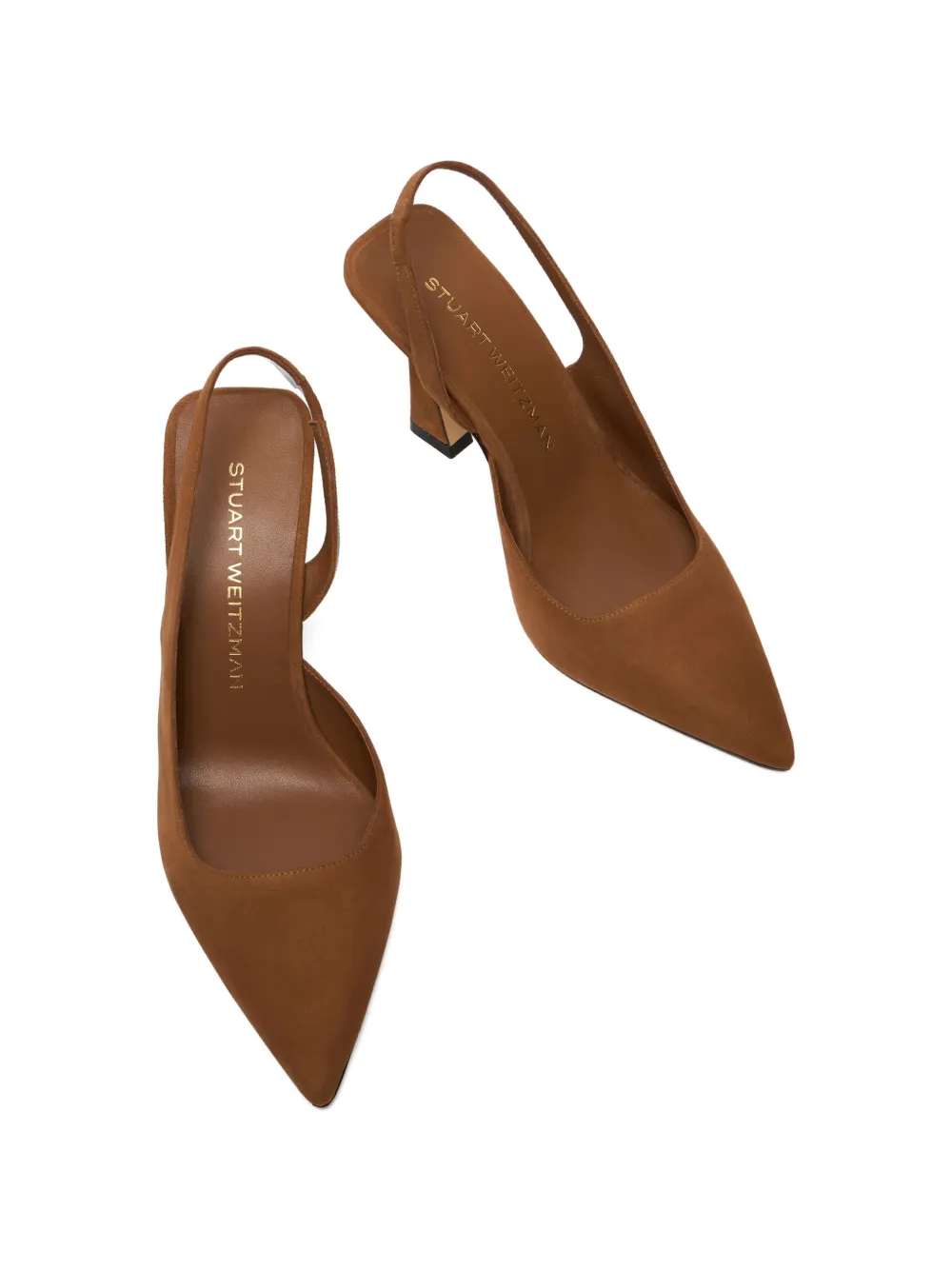 Stuart Weitzman Vinnie D'orsay slingback heeled pumps Bruin