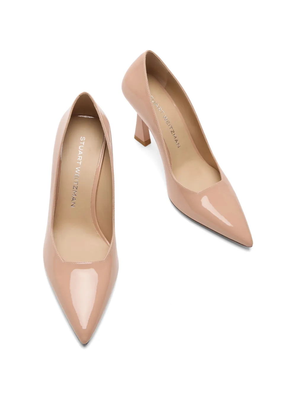 Stuart Weitzman Vinnie pointed-toe pumps Beige