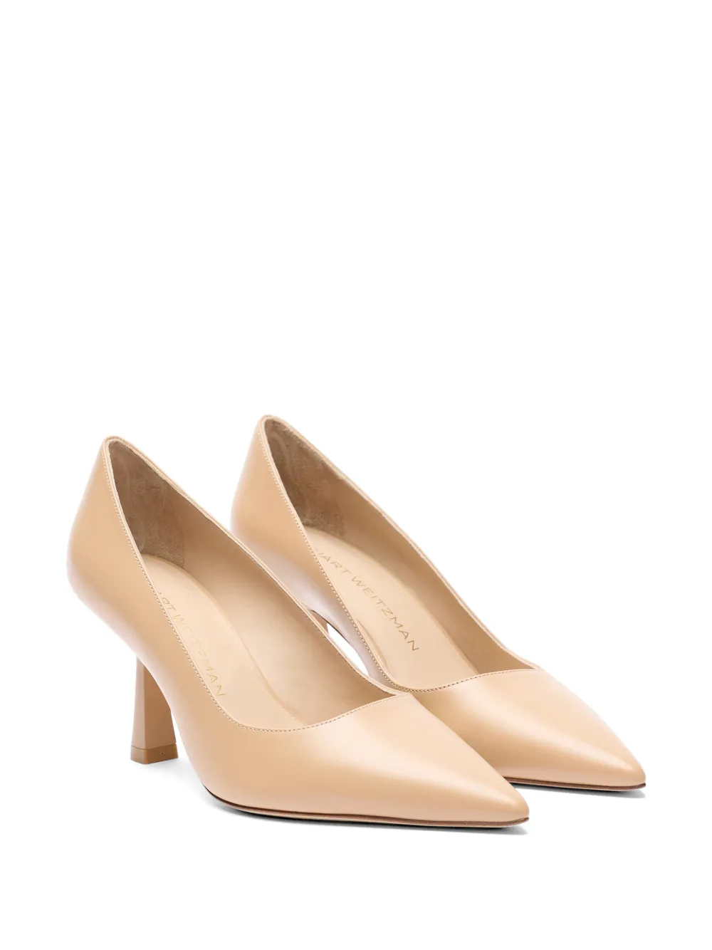 Stuart Weitzman Pumps met puntige neus Beige