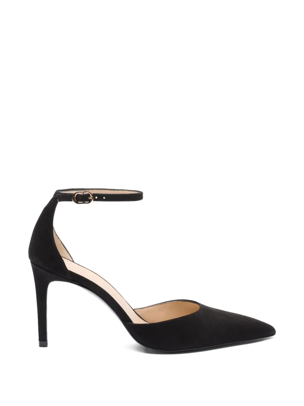 Stuart Weitzman 85mm ankle-strap pointed pumps Zwart