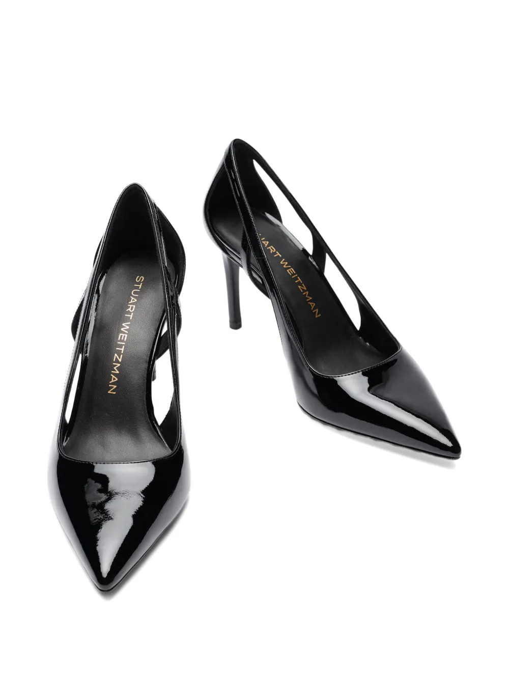 Stuart Weitzman cut-out pointed pumps Zwart