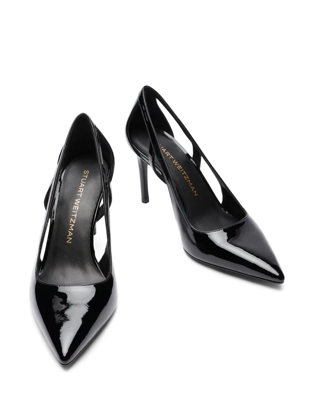 Stuart Weitzman Pumps met puntige neus Zwart