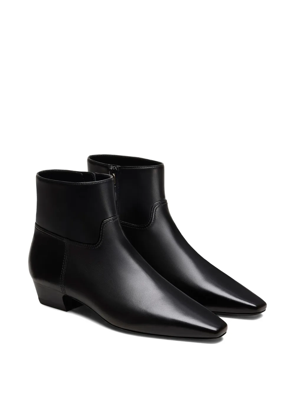 Stuart Weitzman Stassi zip pointed toe boots Zwart