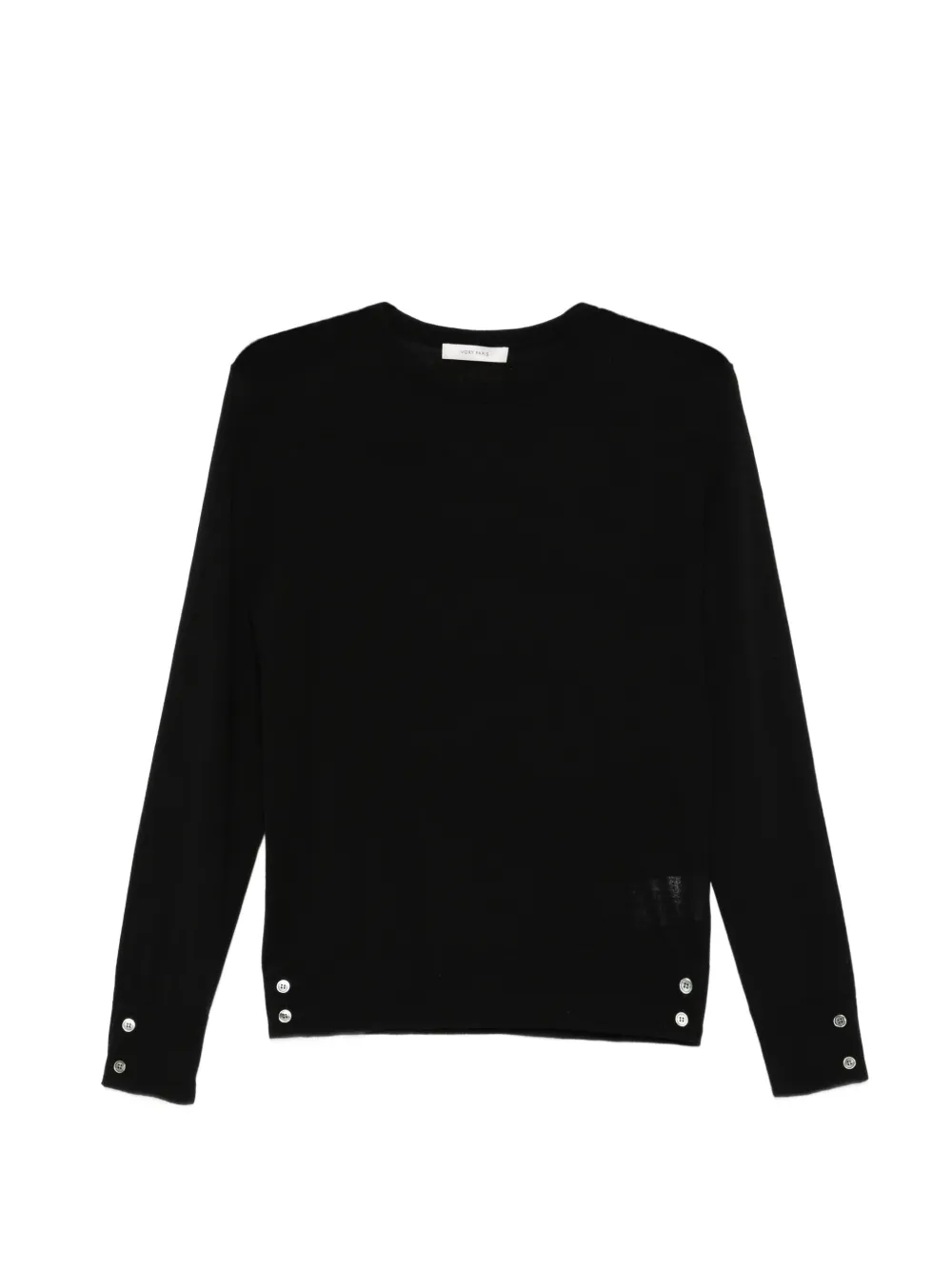 IVORY PARIS buttoned crew-neck sweater - Nero