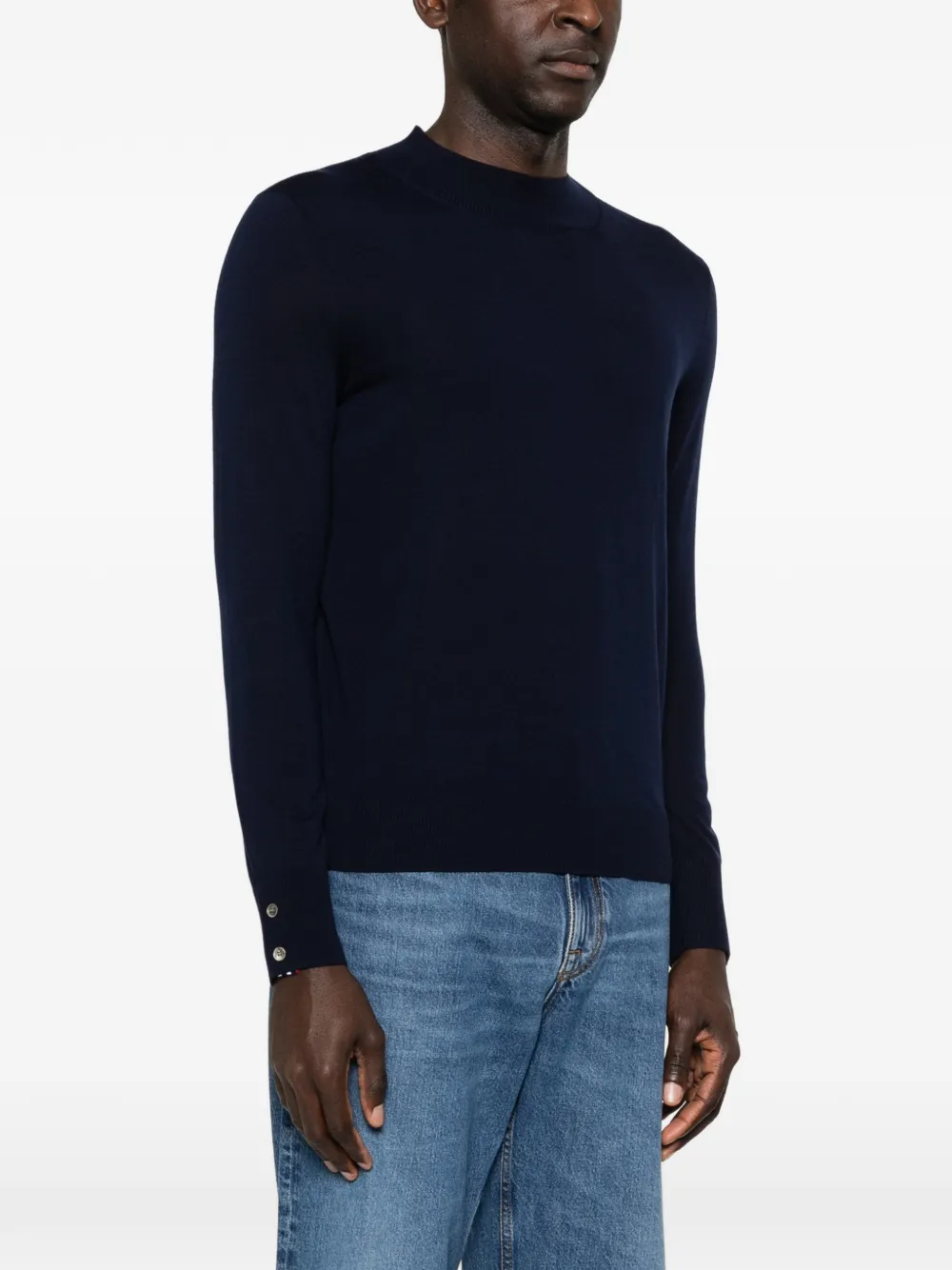  Ivory Paris Button-detail Sweater - Blue 