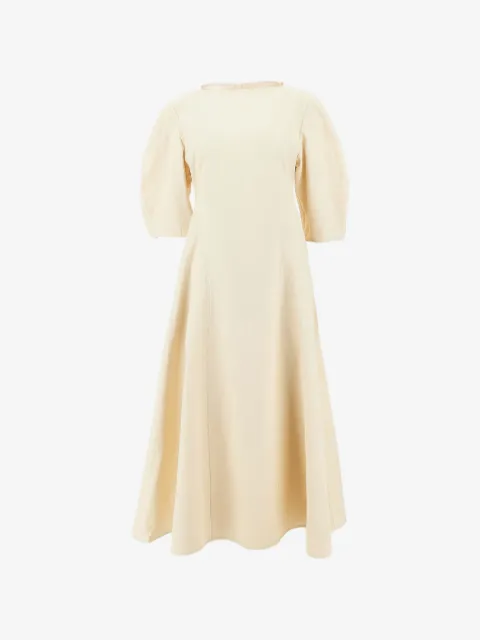 Jil Sander Vestido midi de linho