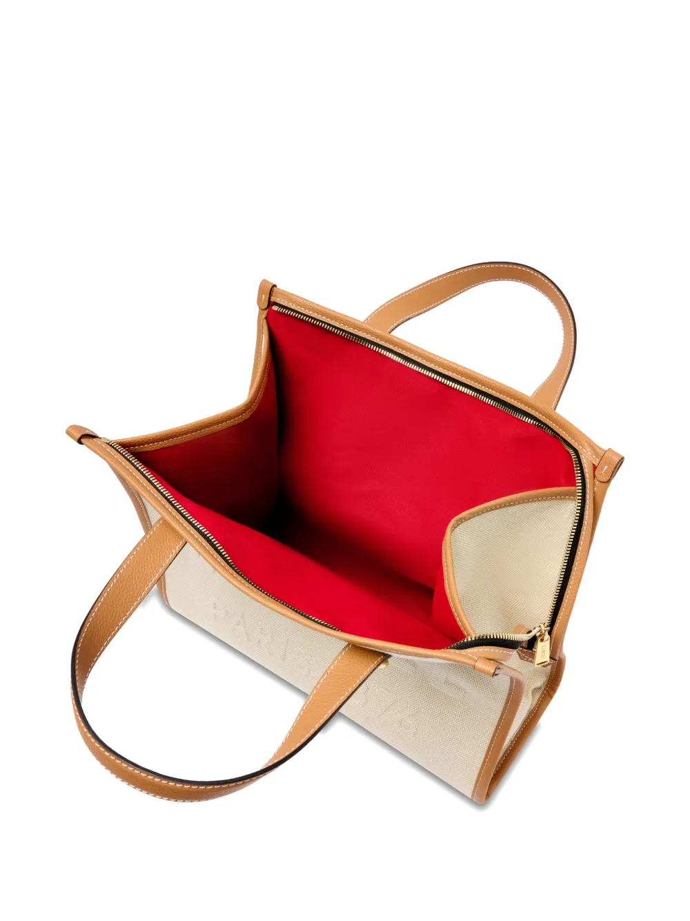 Lancel Day shopper met leren afwerking Beige