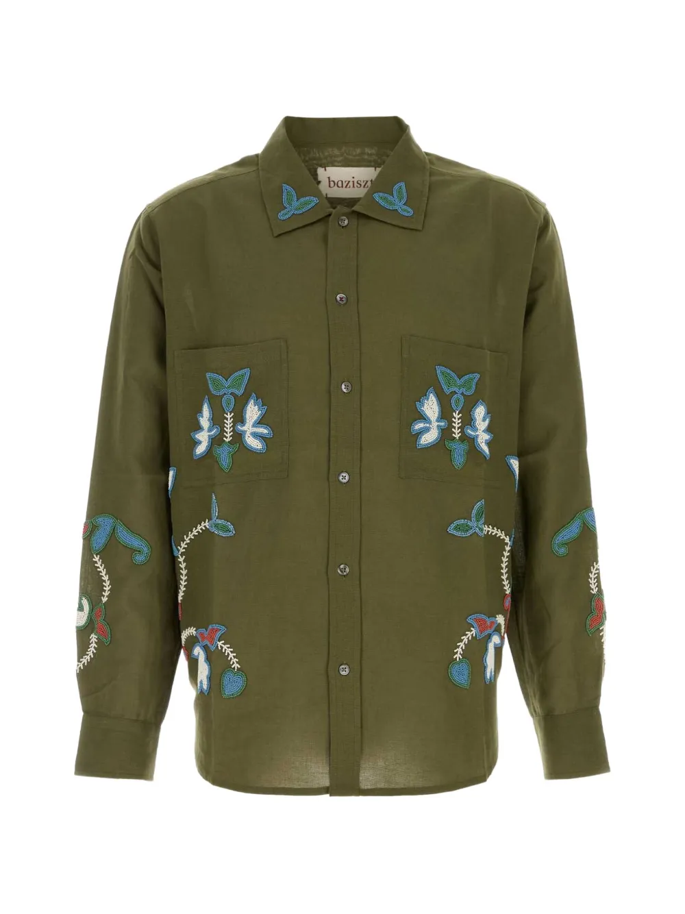 Baziszt embroidered shirt - Verde