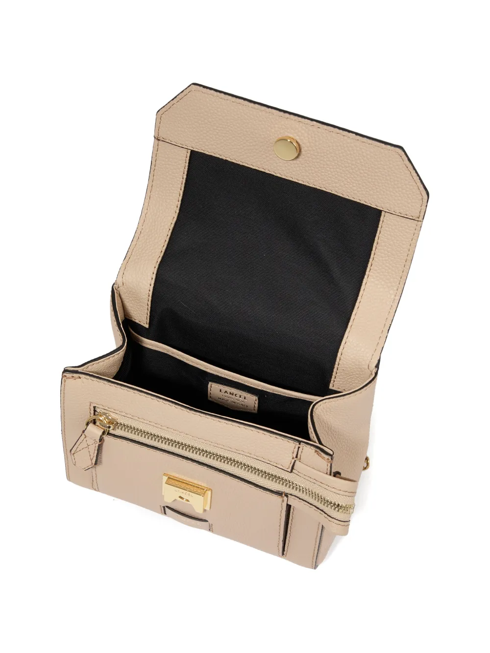 Lancel S crossbodytas met logodetail en omslag Beige