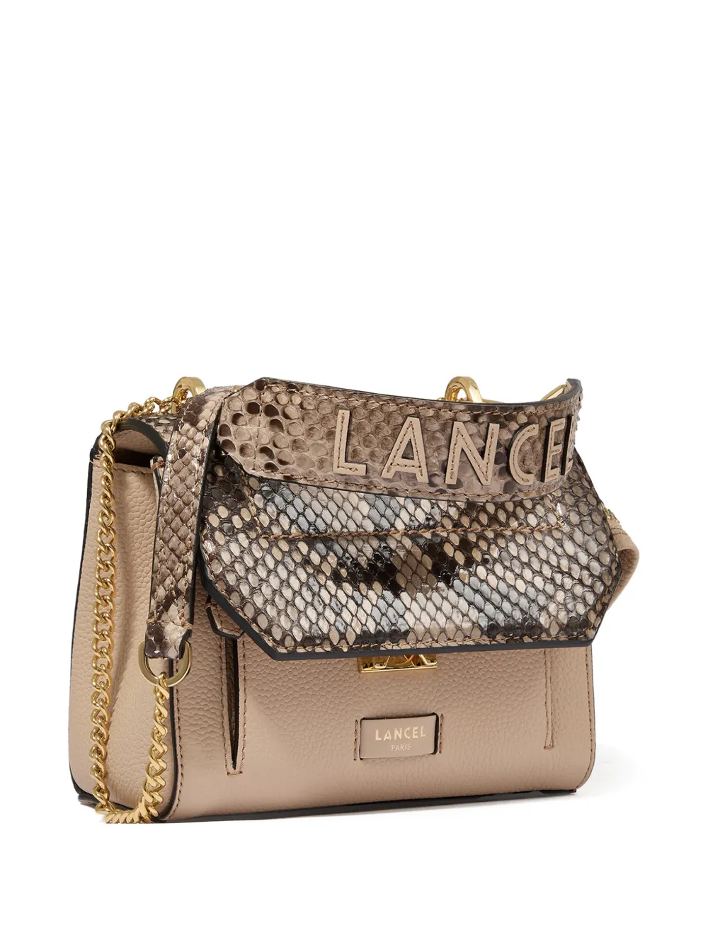 Lancel S crossbodytas met logodetail en omslag Beige