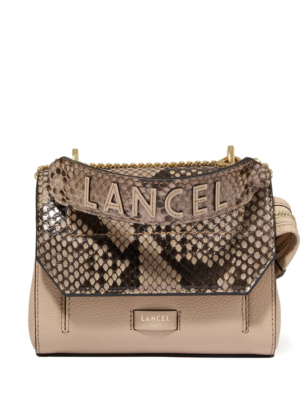 Lancel S flap logo-detail cross body bag - Toni neutri