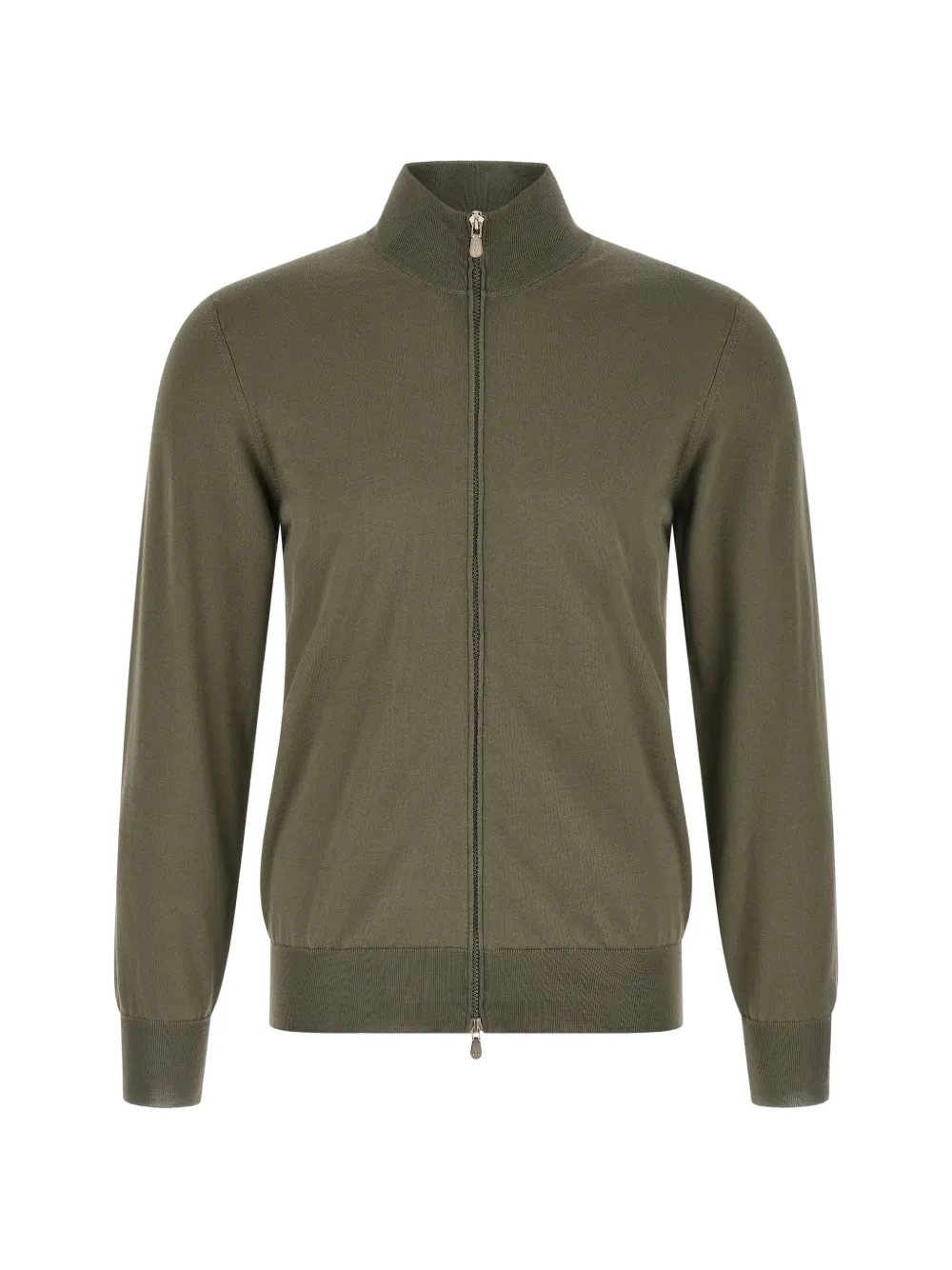 Brunello Cucinelli high-neck zipped cardigan - Verde