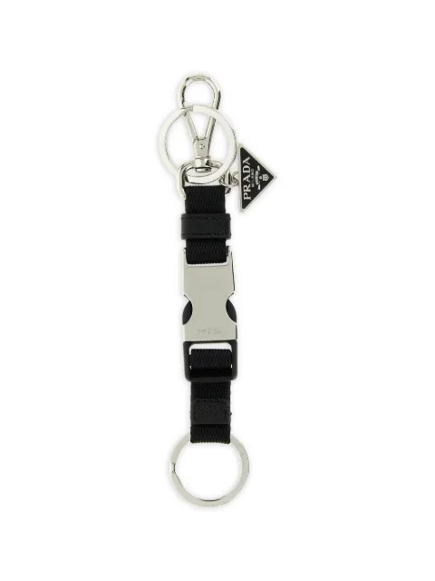 Prada triangle-logo keyring
