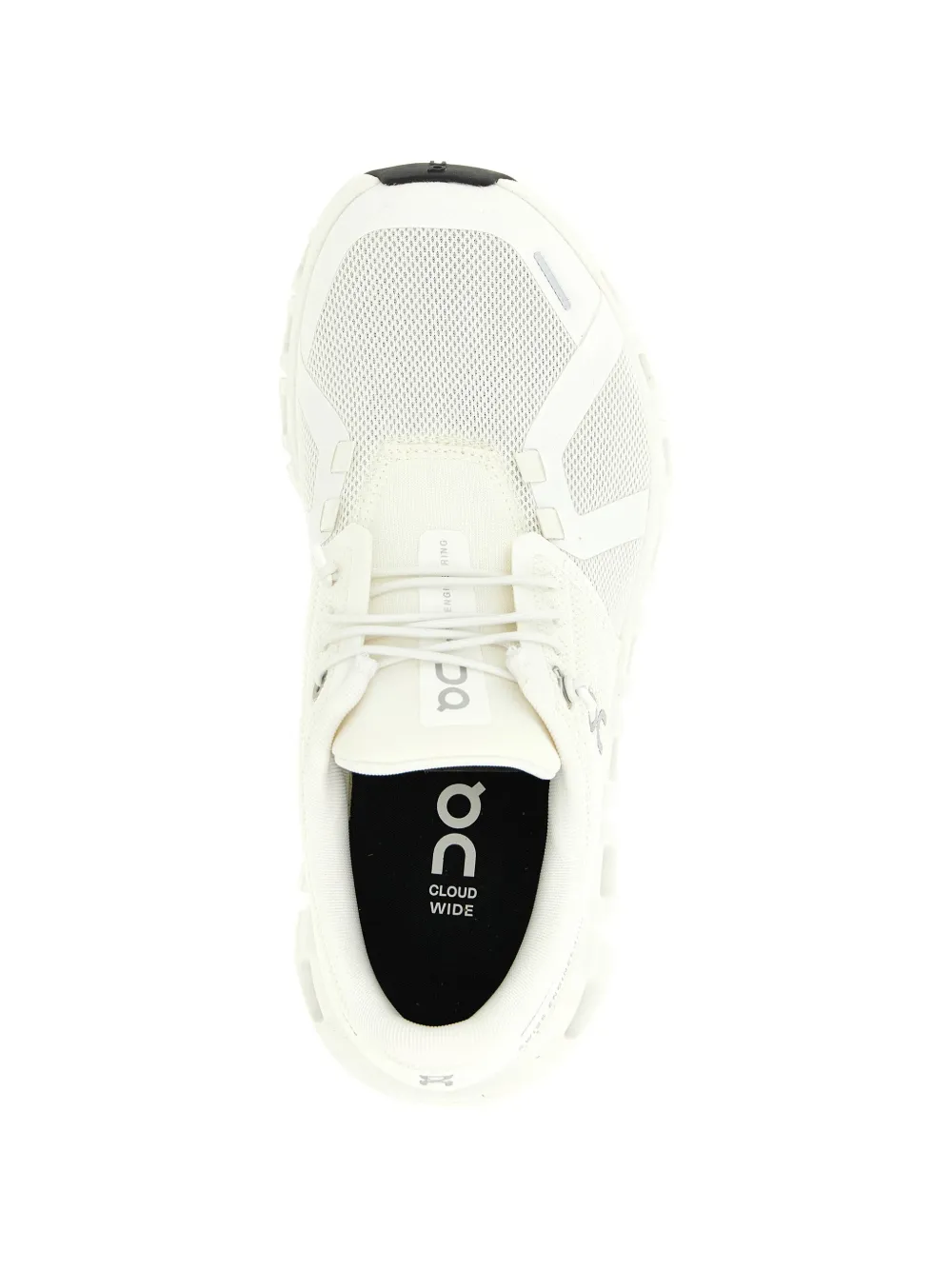 On Cloud 6 brede sneakers Wit