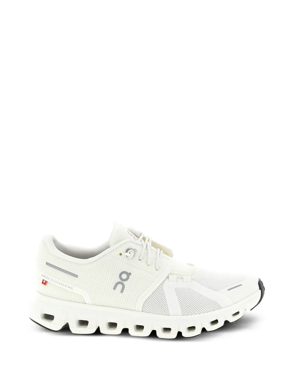 On Cloud 6 brede sneakers Wit