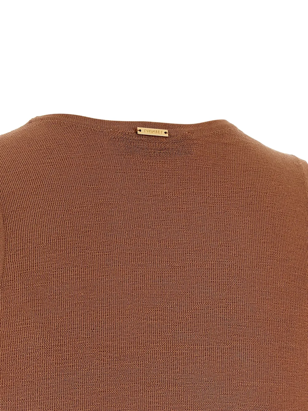 TWINSET Top verfraaid met pailletten Bruin