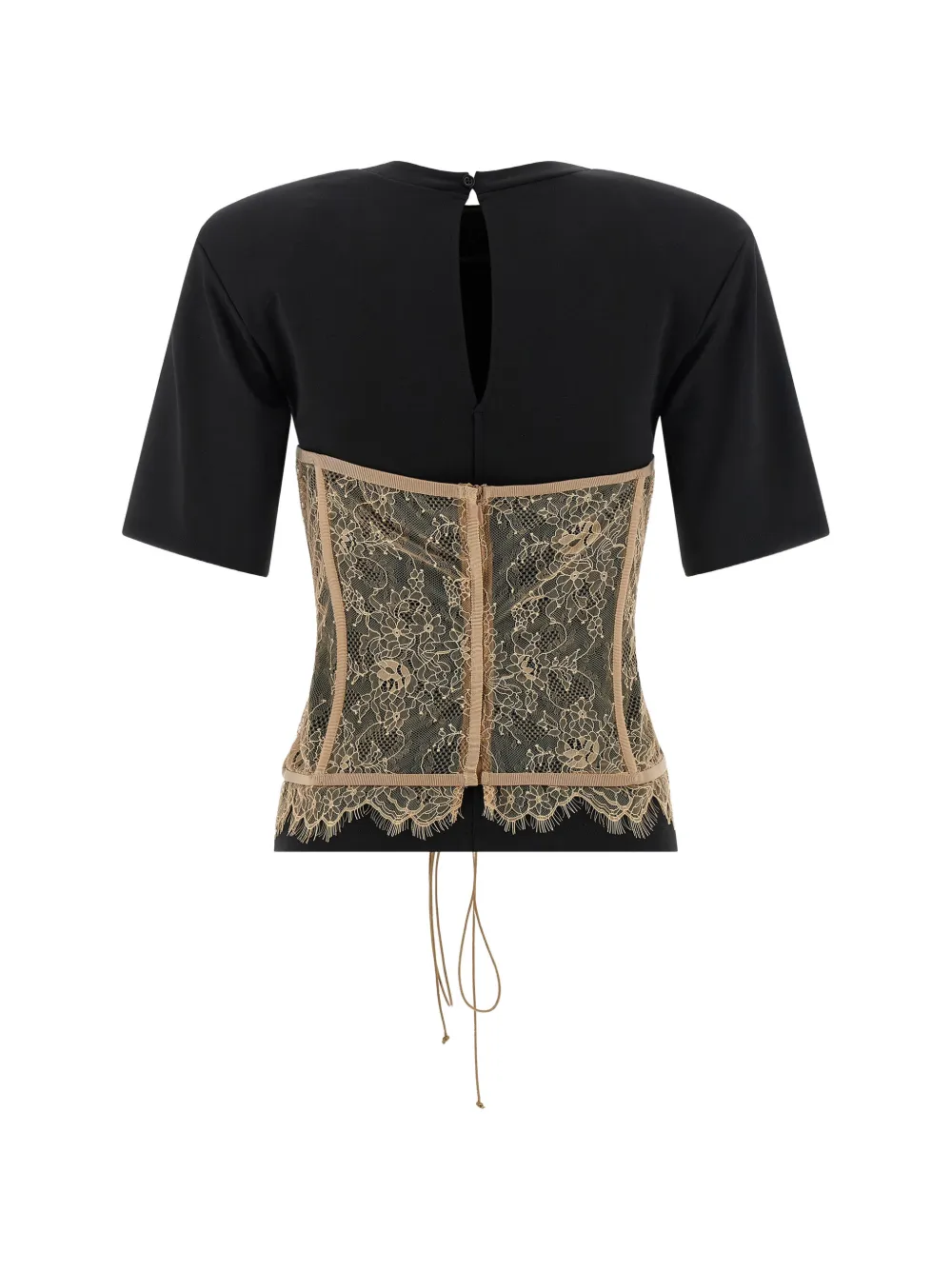  Giuseppe Di Morabito Lace-appliqué T-shirt - Black 