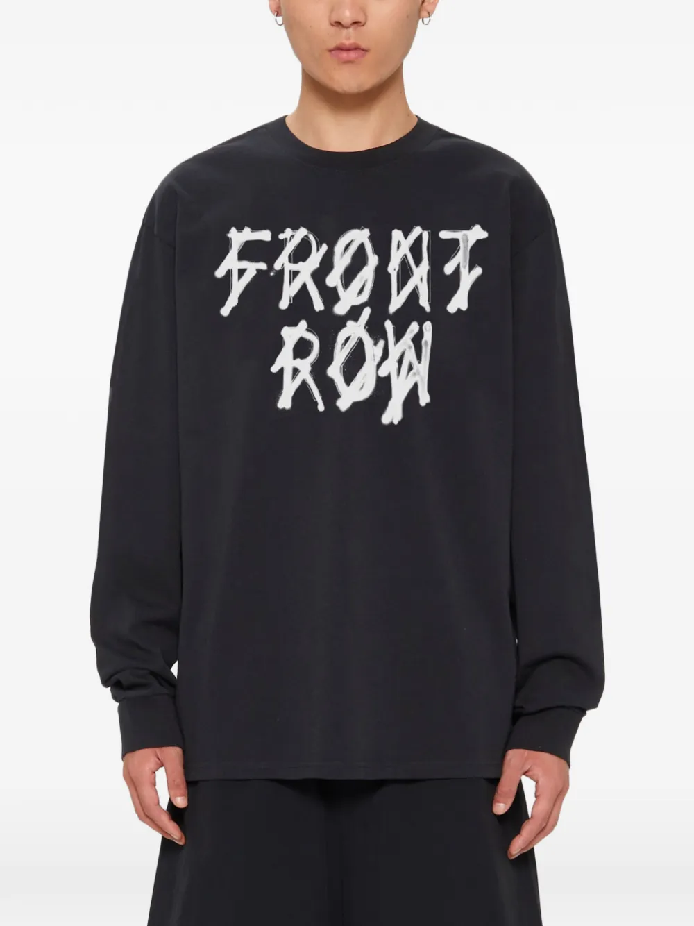 44 Label Group Long-sleeve T-shirt In Black